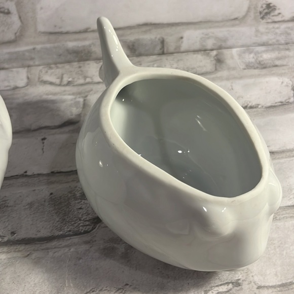 Cordon Bleu white stoneware fish tureen dish casserole display storage MCM style - Picture 7 of 11